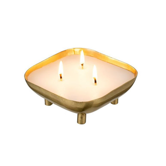 Footed Tray Candle – Amber Spruce