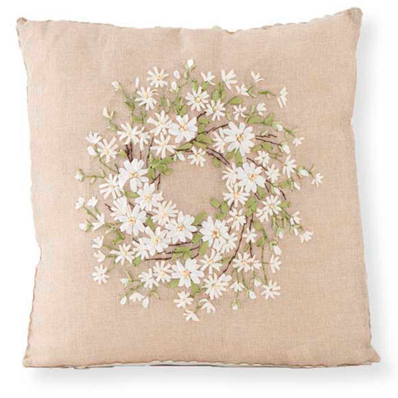 16” Square Embroidered Pillows