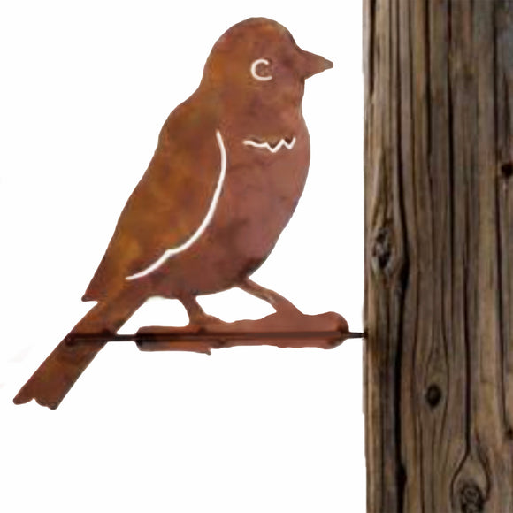 12” Rusty Metal Bird Stakes