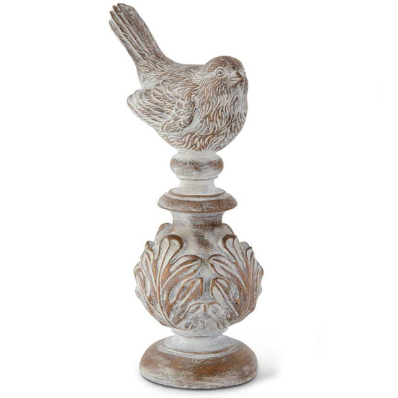 Carved Finials with Bird Topper