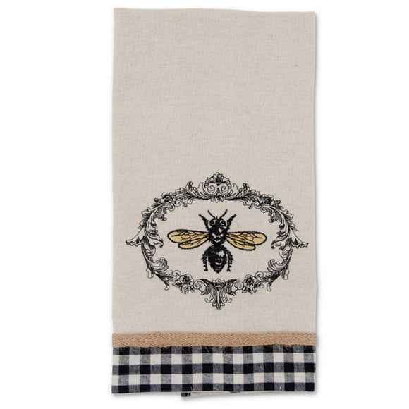 Cream Towel with Bee Crest
