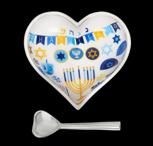 Happy Hanukkah Heart w/Spoon 100198-HAN