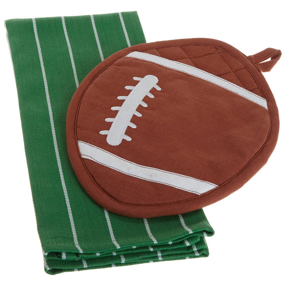 Football Gift Set - Potholder with Towel