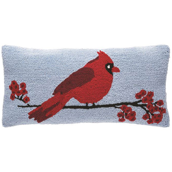 Cardinal Berry Branch Pillow