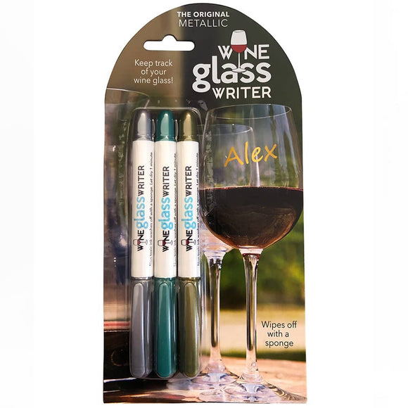 Wine Glass Writer Pens – Metallic