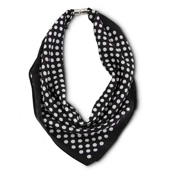 Black and White Magnetic Closure Scarves