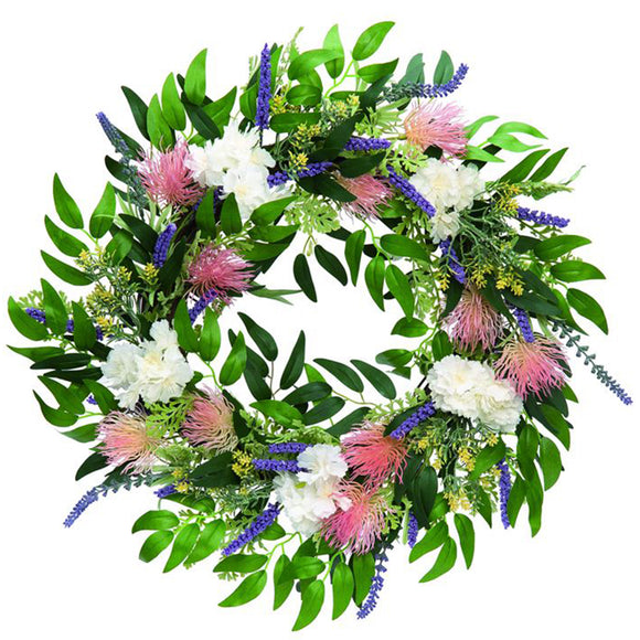 Lavender and Mimosa Wreath