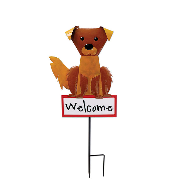 “Welcome” Dog and Cat Garden Stakes
