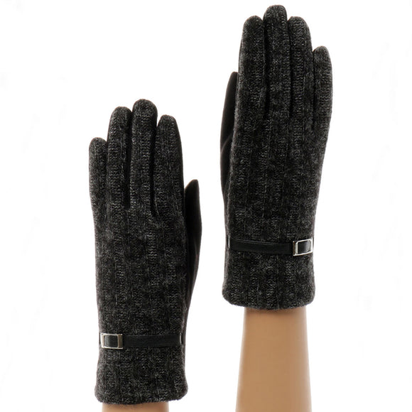 Black Buckle Gloves