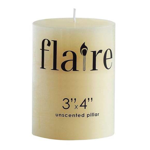 Round Unscented Pillar Candle