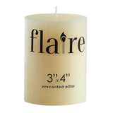 Round Unscented Pillar Candle