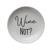 5” Stoneware Dishes with Wine Truisms