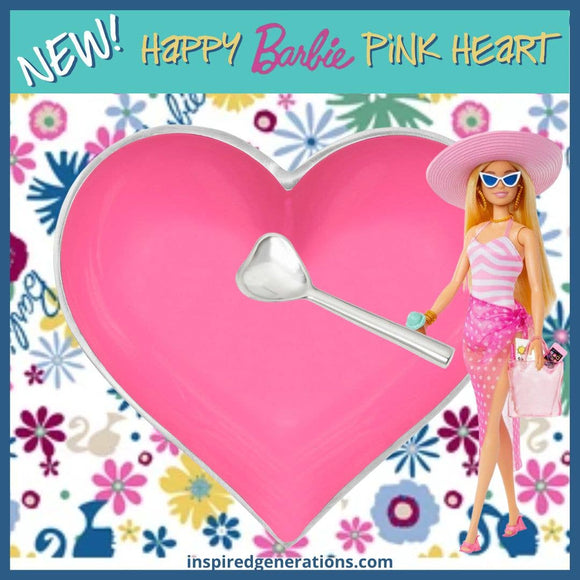 Happy Barbie Pink Heart with Heart Spoon
