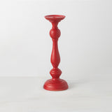 Red Pillar Candle Holders