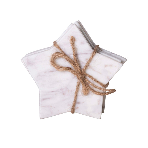 Marble Star Coasters, Set of 4