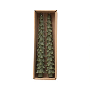 10" Tree Tapers, Evergreen - Set of 2