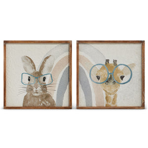 Framed Wall Art, Critter Friends 14"