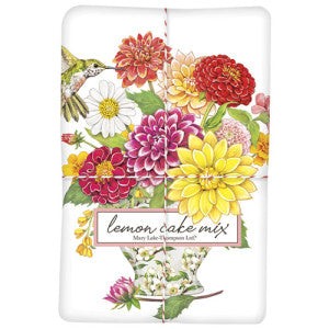 Dahlia Vase Lemon Cake Mix and Flour Sack