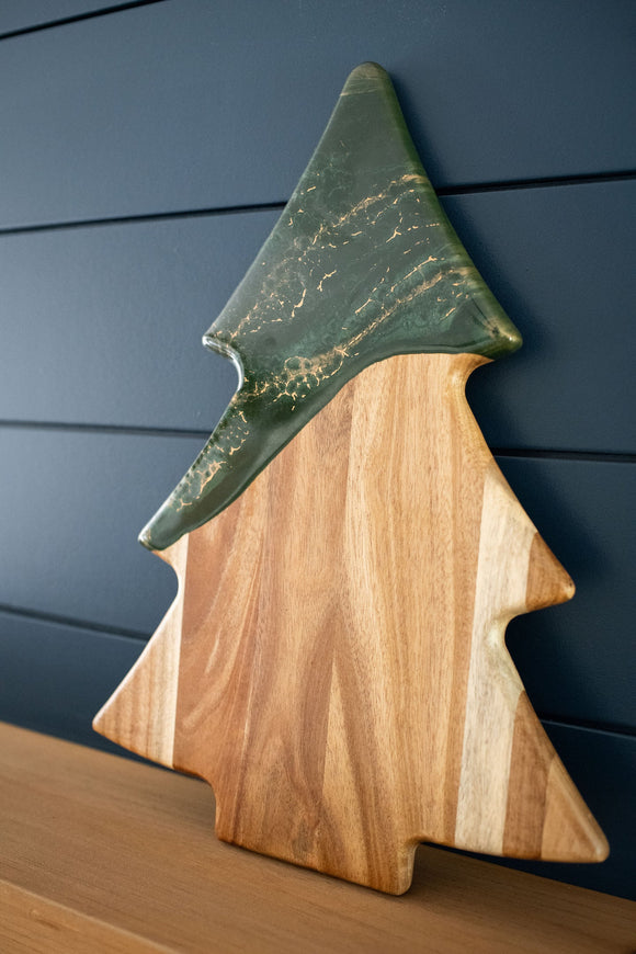 Acacia Cheese Bd Xmas Tree