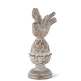 Carved Finials with Bird Topper