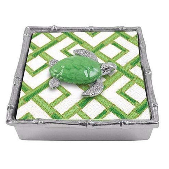 Green Sea Turtle Bamboo Napkin Box