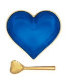 Gold & Sapphire Blue Heart Bowl