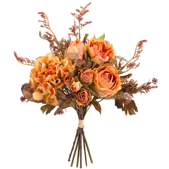 Rose and Fall Foliage Bouquet