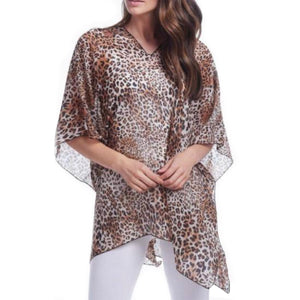 Sheer Leopard Ponchos