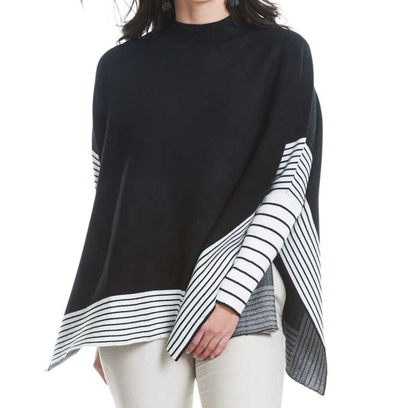 Stripe Sleeve Poncho