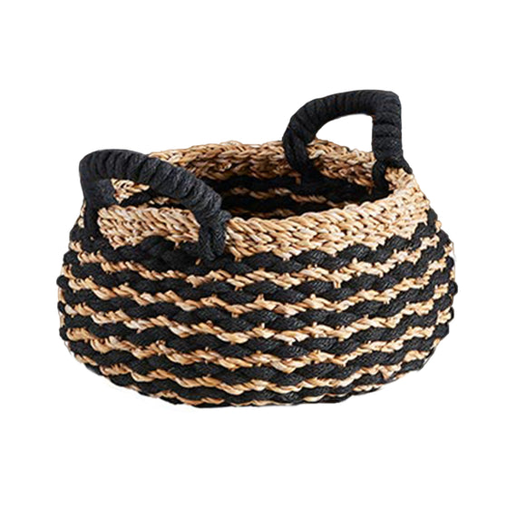 Black Striped Handled Baskets