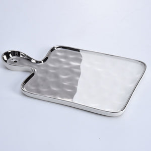 Medium White/Silver Tray CER2627W