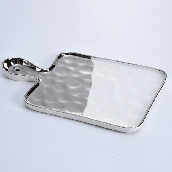 Medium White/Silver Tray CER2627W