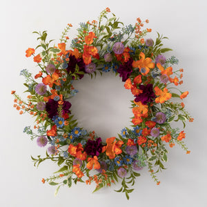 Dahlia Mix Wreath