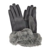 Gloves with Faux Fur Trim