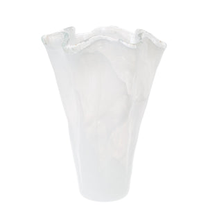 Large Glass White Vase