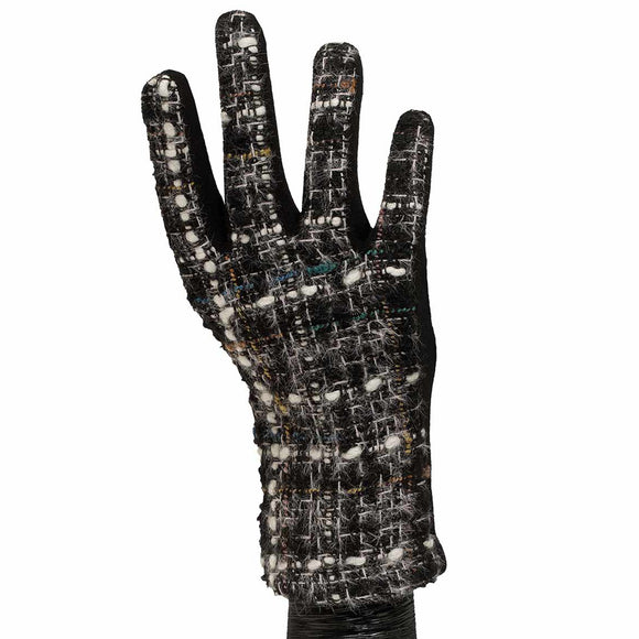 Black/White Nubby Gloves