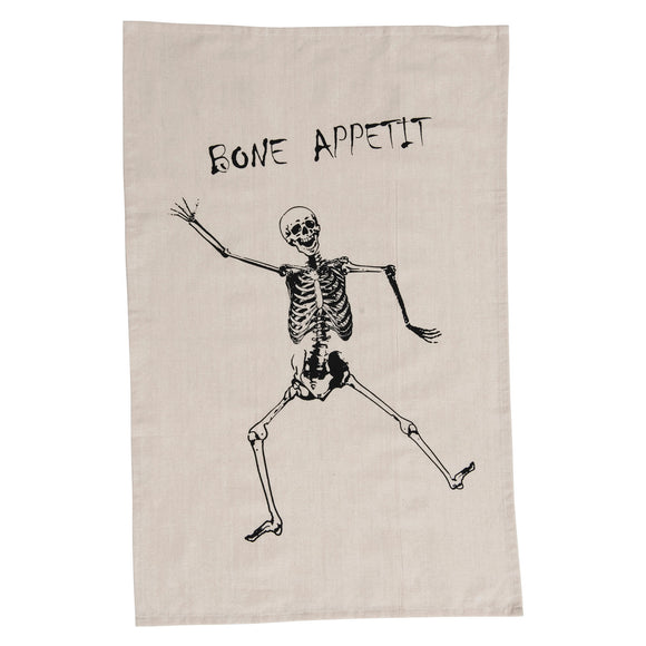 Tea Towel w/Skeleton