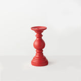 Red Pillar Candle Holders